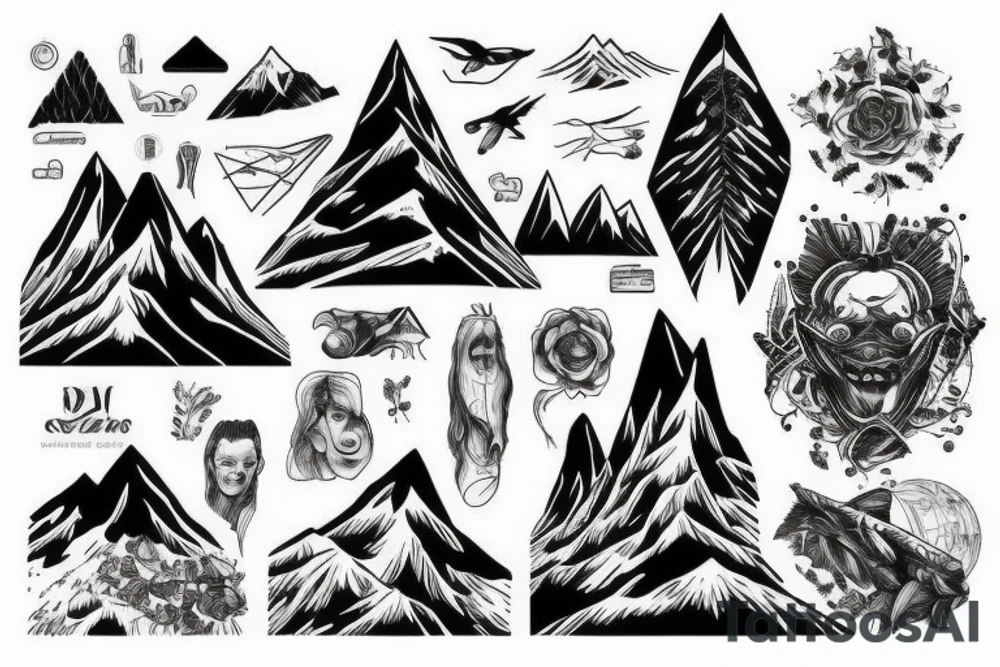 Mountains tattoo idea