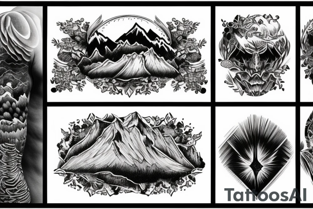 Mountains tattoo idea