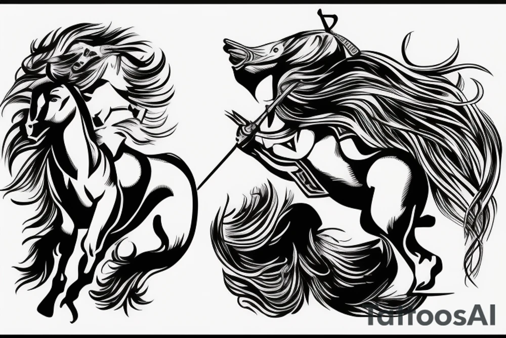 Centaur shooting a bow and arrow tattoo idea
