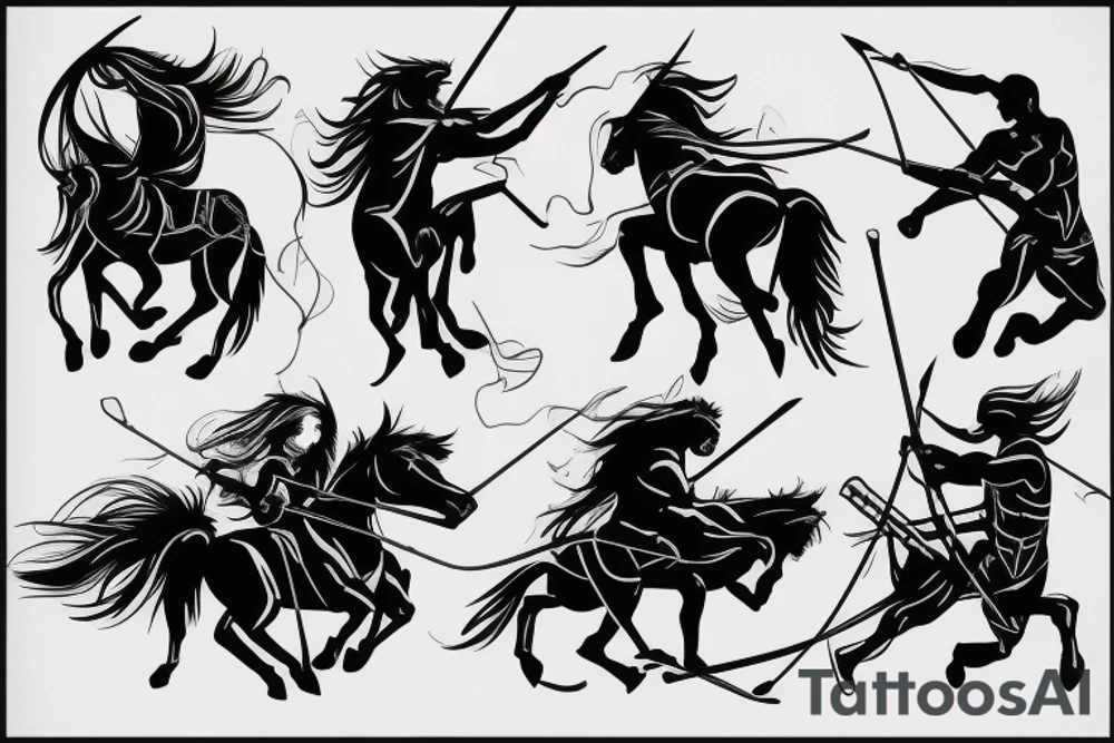 Centaur shooting a bow and arrow tattoo idea