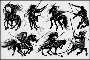 Centaur shooting a bow and arrow tattoo idea