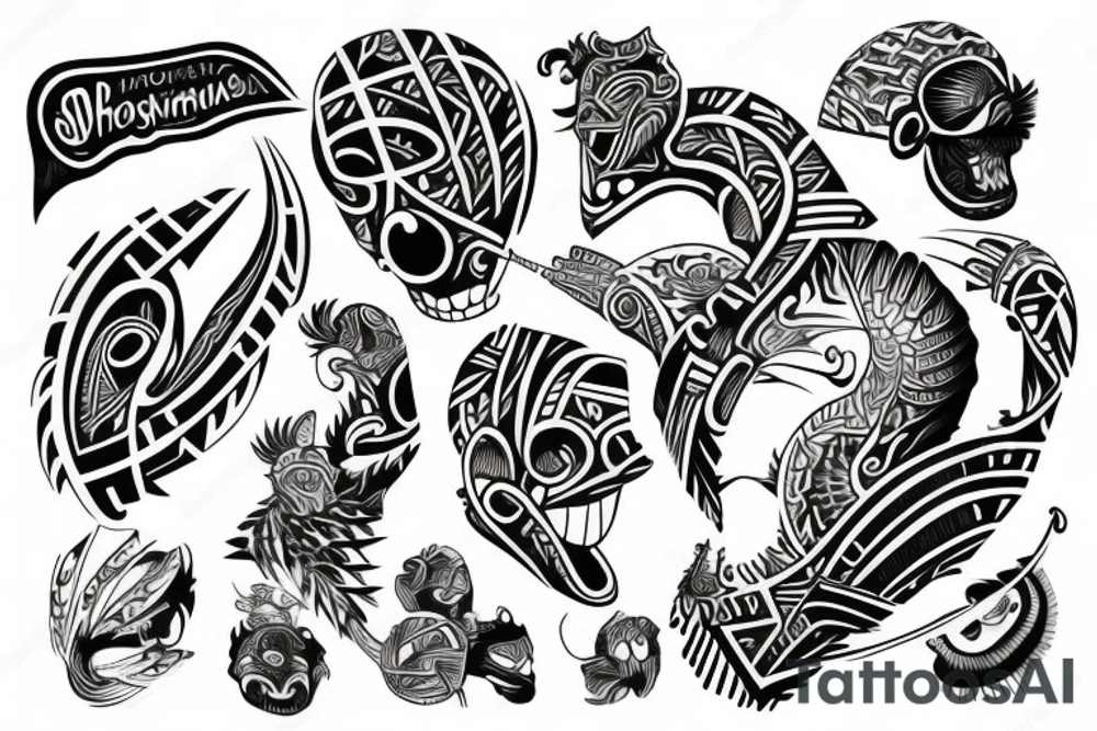 Polynesian one son tattoo idea