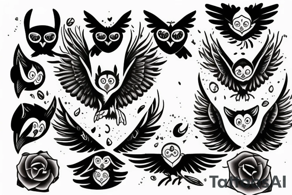 Morning person versus night owl tattoo idea