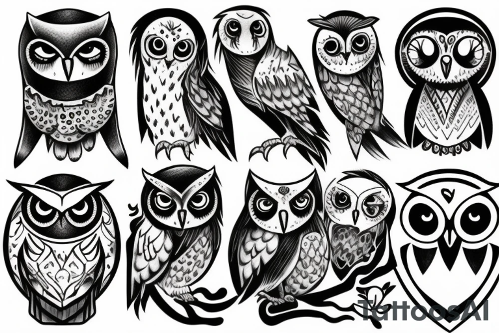 Morning person versus night owl tattoo idea