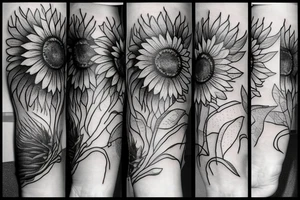 Withered sunflower tattoo idea