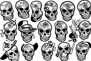 Mobster Skeleton tattoo idea