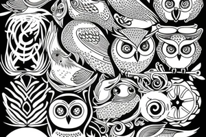 owl reading tattoo idea