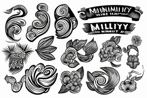 Minimimalistic fine line tattoo
Hawaii themed tattoo idea