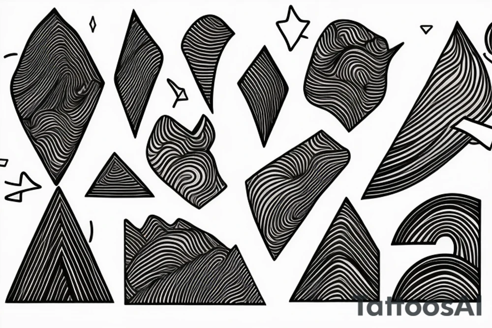 Minimimalistic fine line tattoo
Hawaii themed mountains
Rectangle shaped (ratio 2:1) tattoo idea