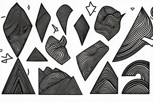 Minimimalistic fine line tattoo
Hawaii themed mountains
Rectangle shaped (ratio 2:1) tattoo idea