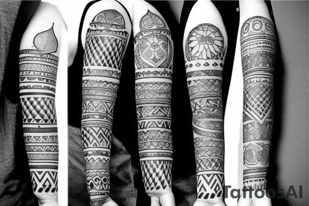 Create a forearm with black and white tattoos
patchwork tattoos tattoo idea