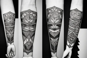 Create a forearm with black and white tattoos
patchwork tattoos tattoo idea