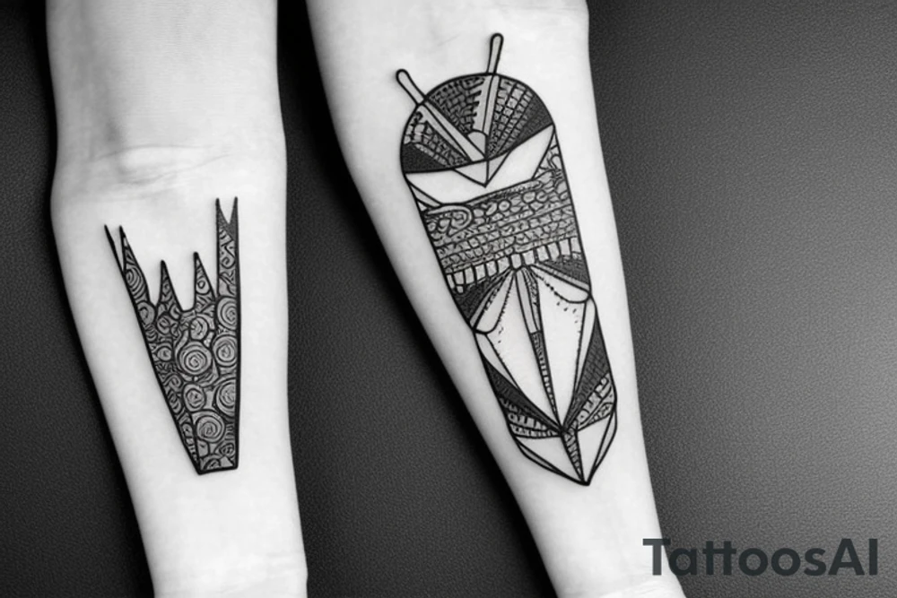 Create a forearm with black and white tattoos
patchwork tattoos tattoo idea