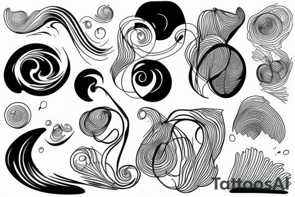 Minimalistic fine line landscape picture tattoo idea