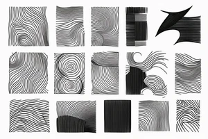 Minimalistic fine line landscape picture tattoo idea