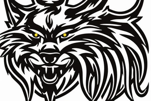Logo for the LYNX clan, be sure to have a circular outline externally decorated in an interesting style, lightning bolts can be added tattoo idea