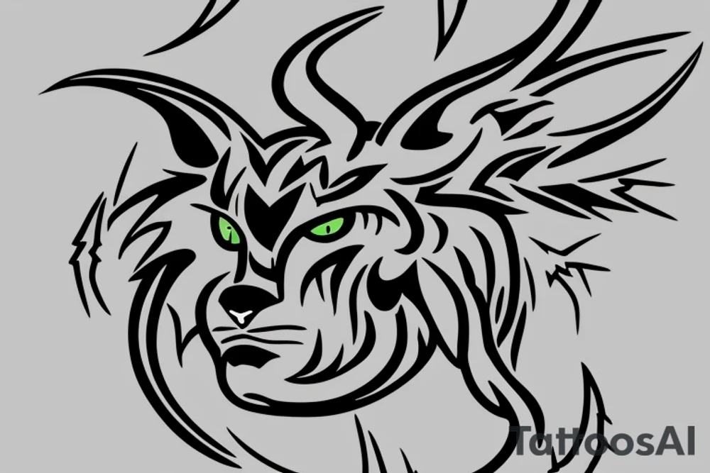 Logo for the LYNX clan, be sure to have a circular outline externally decorated in an interesting style, lightning bolts can be added. Tatto gonna contains LYNX text tattoo idea