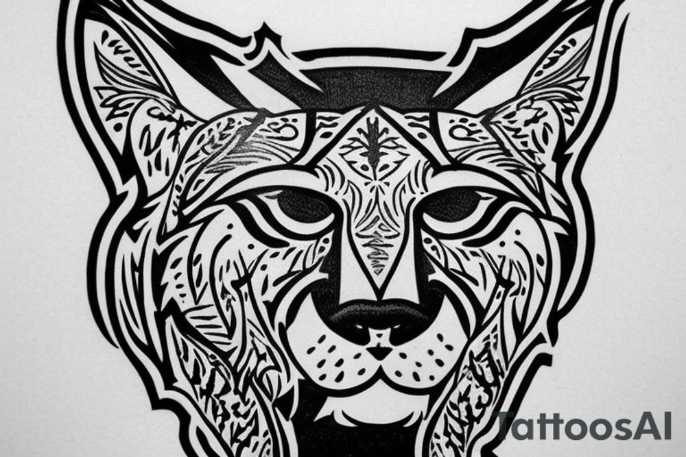 Logo to the LYNX clan, be sure to have an outer circle designed around a lynx in an interesting style, zips may be added. Tattoo will be displayed on the neck and be sure to include the text LYNX, tattoo will not be very large tattoo idea