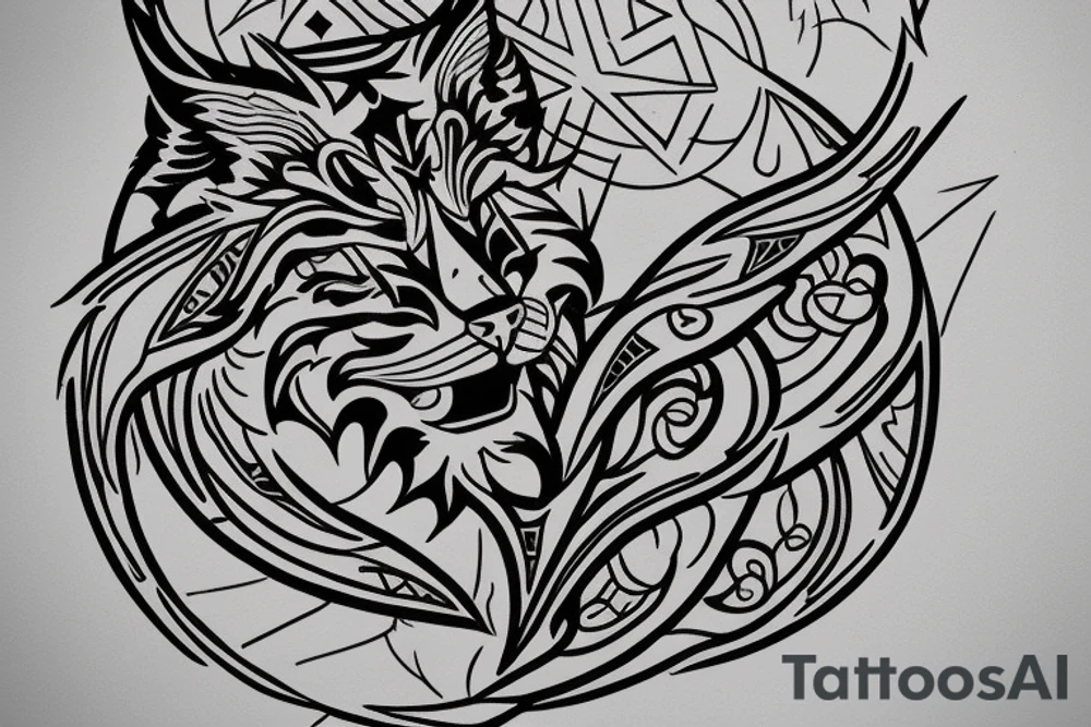 Logo to the LYNX clan, be sure to have an outer circle designed around a lynx in an interesting style, zips may be added. Tattoo will be displayed on the neck and be sure to include the text LYNX, tattoo will not be very large tattoo idea