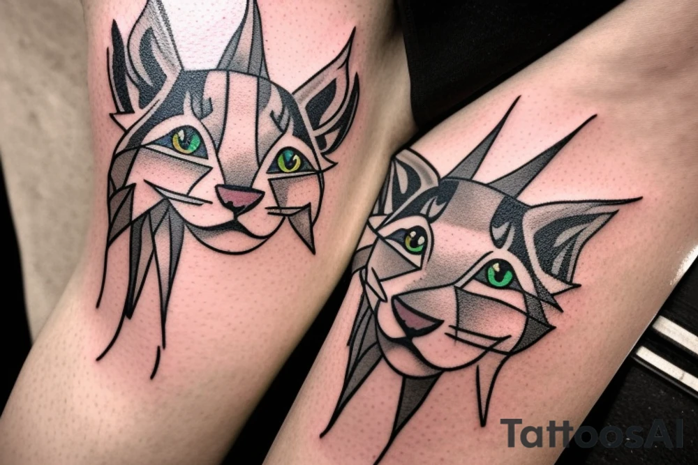 Logo to the name LYNX, be sure to have an outer circle designed around a lynx in an interesting style, zips can be added. The tattoo will be displayed on the neck and be sure to include the text LYNX, the tattoo will not be very large. The lynx should not take up most of the sketch tattoo idea