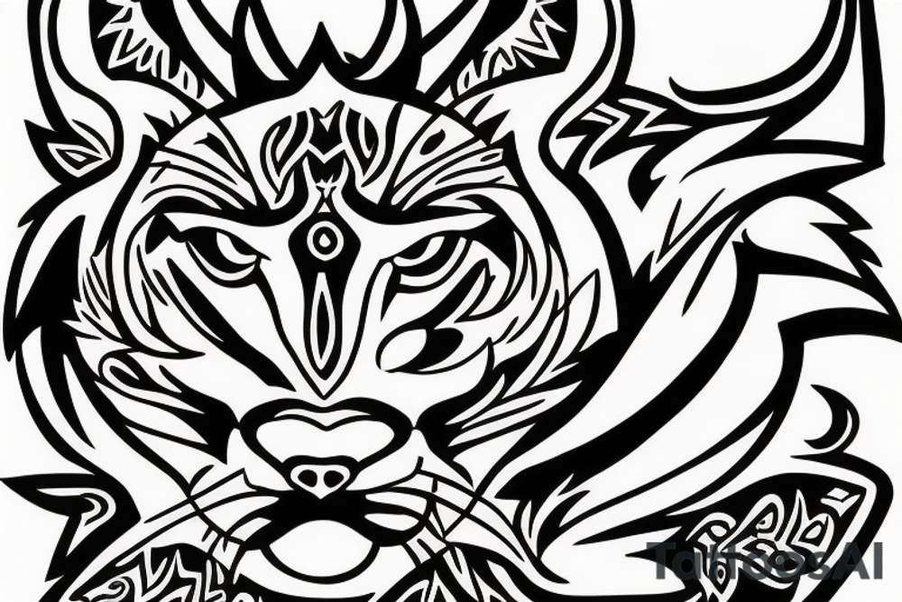 Logo to the name LYNX, be sure to have an outer circle designed around a lynx in an interesting style, zips can be added. The tattoo will be displayed on the neck and be sure to include the text LYNX, the tattoo will not be very large. The lynx should not take up most of the sketch tattoo idea