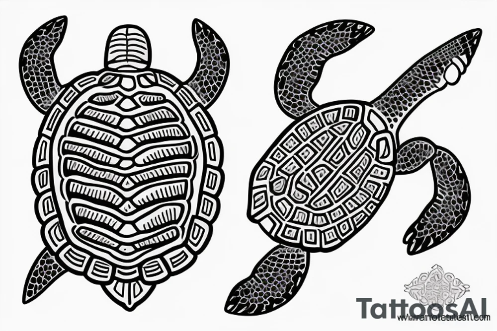 Forearm tattoo. Turtle shell minimalist tattoo idea