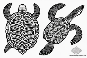 Forearm tattoo. Turtle shell minimalist tattoo idea