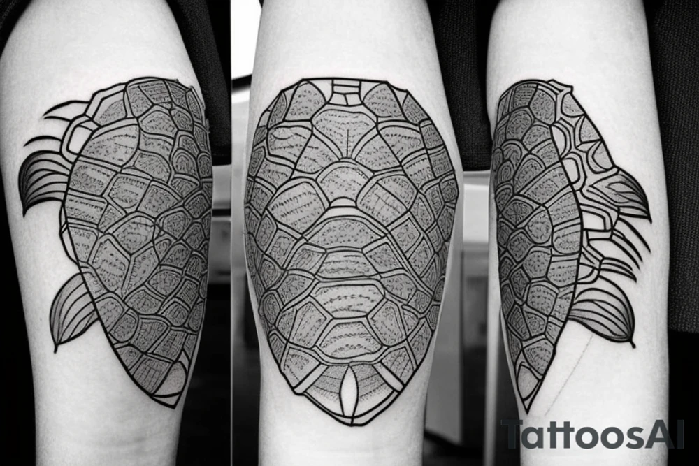 Forearm tattoo. Turtle shell minimalist tattoo idea
