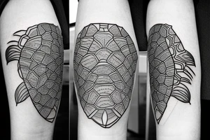 Forearm tattoo. Turtle shell minimalist tattoo idea
