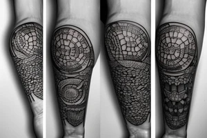 complete Forearm tattoo. Tortoise shell minimalist. only the turtle shell . no tortoise head, legs, arm or tail tattoo idea