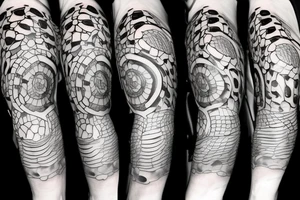 complete Forearm tattoo. Tortoise shell minimalist. only the turtle shell . no tortoise head, legs, arm or tail. the shellmust go around the whole forearm tattoo idea