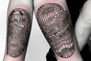 complete Forearm tattoo. Tortoise shell minimalist. only the turtle shell . no tortoise head, legs, arm or tail. the whole forearm must be covered in a tortoise shell tattoo idea