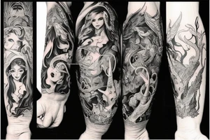 Devil and angel balance karma good and bad tattoo idea