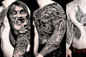 Devil and angel balance karma good and bad tattoo idea