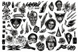 Bad and good cool tattoo tattoo idea