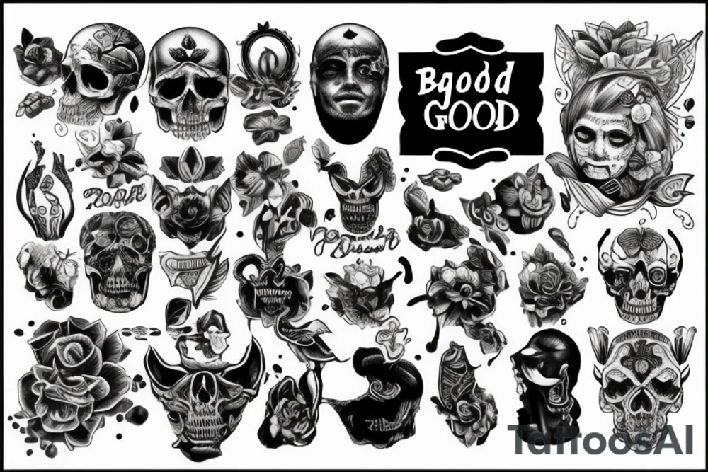 Bad and good cool tattoo tattoo idea