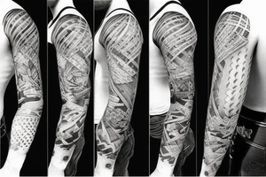 Bad and good cool sleeve tattoo idea