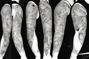 Bad and good cool sleeve tattoo idea