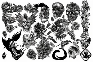 Bad and good cool 3d tattoo idea