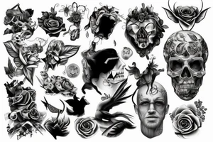 Bad and good cool 3d tattoo idea