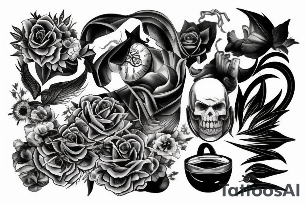 Bad and good cool 3d tattoo idea