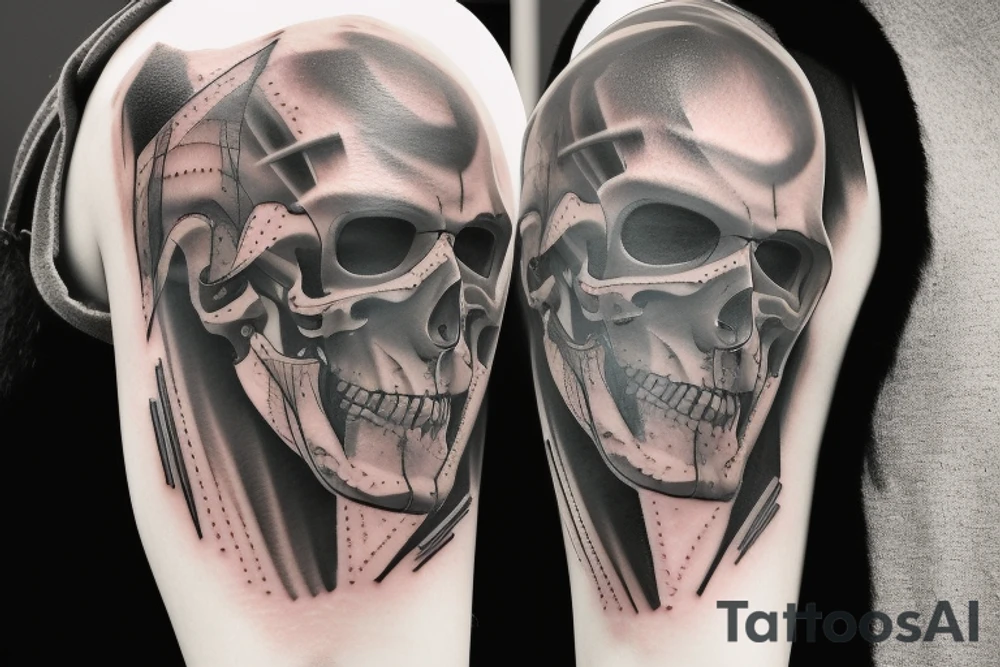 Bad and good cool 3d tattoo idea