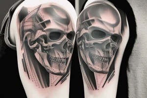 Bad and good cool 3d tattoo idea
