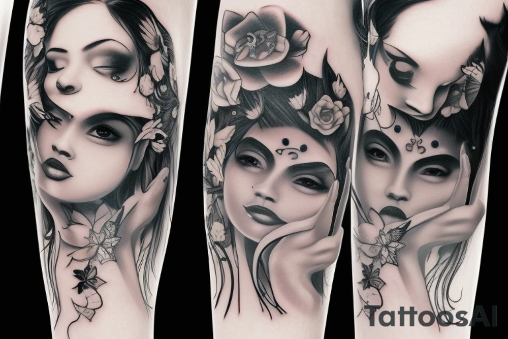 good and bad of Chicano girl 3d tattoo idea