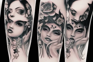 good and bad of Chicano girl 3d tattoo idea