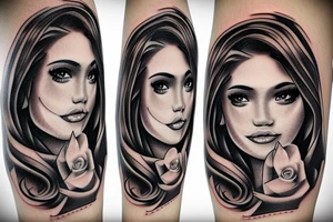 Chicano girl 3d tattoo idea