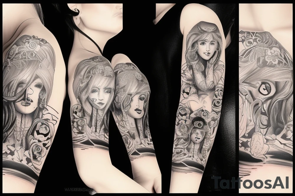 Chicano girl 3d tattoo idea
