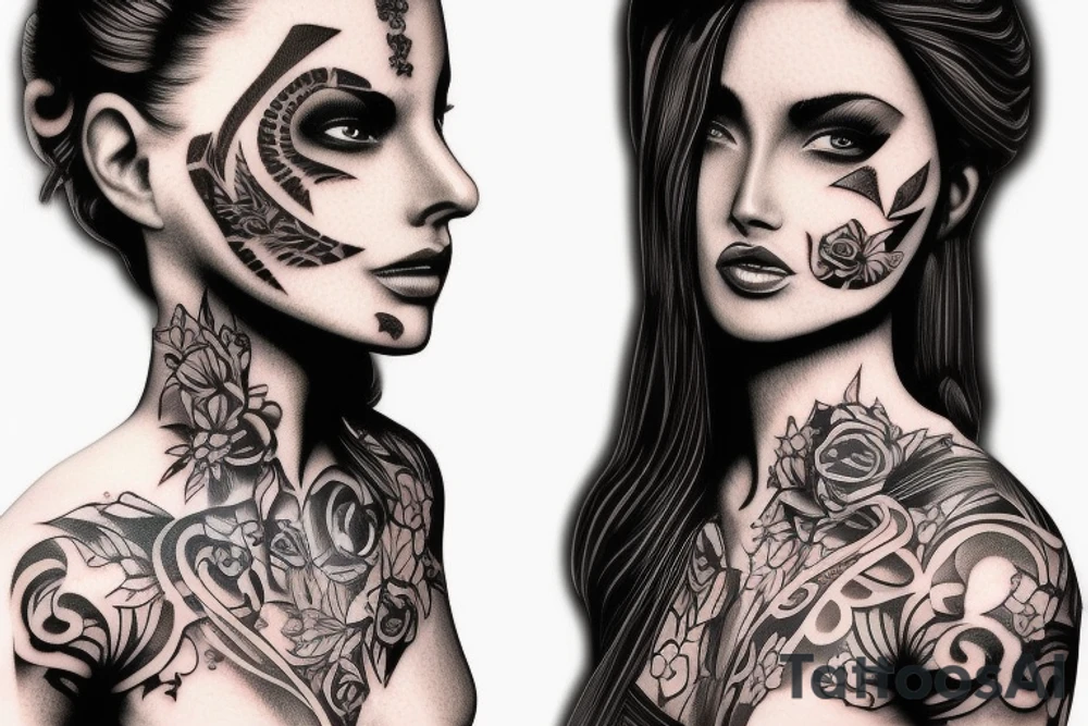 Chicano girl 3d for man tattoo tattoo idea