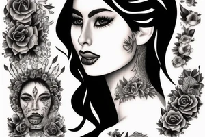 Chicano girl 3d for man tattoo tattoo idea