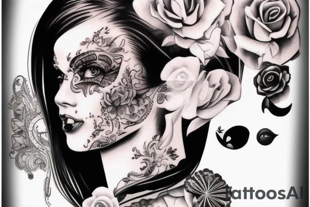 Chicano girl 3d for man tattoo tattoo idea